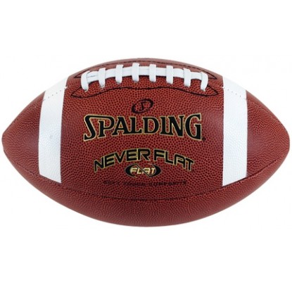 Spalding 629629 Never Flat Full Composite Football - Forelle American Sports Equipment