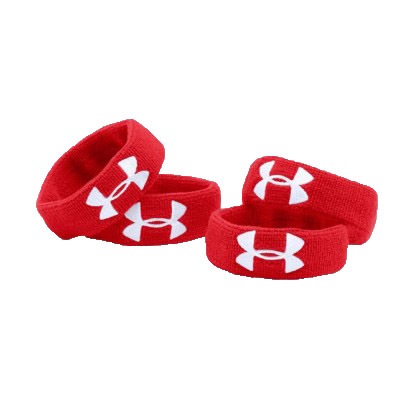 Under Armour UA Performance 1" Unisex Wristbands Sweatbands 4-Pack RED 