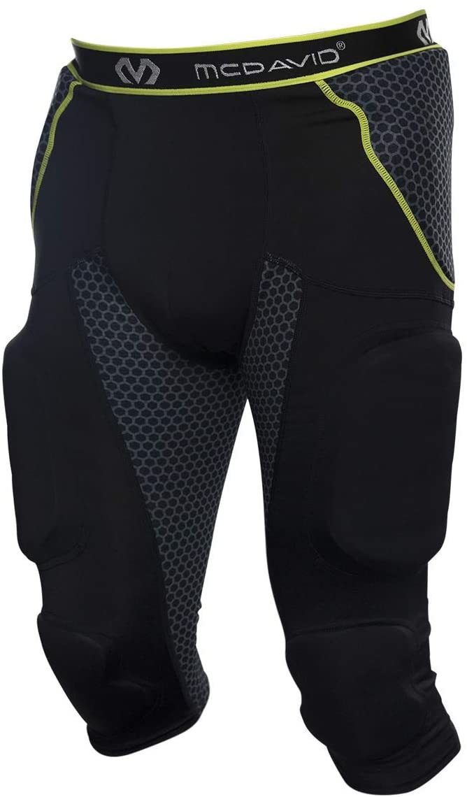 McDavid Rival Integrated Girdle with Hard-Shell Thigh Guards Gray Adult XL 