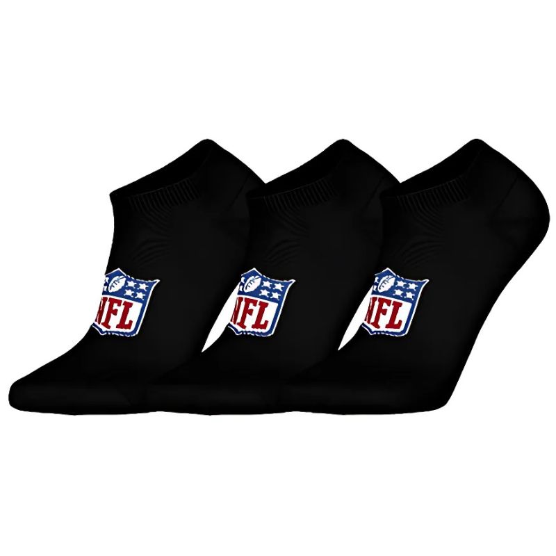 NFL Shield Logo 3-Pack High-Quality Cotton Sneaker Socks