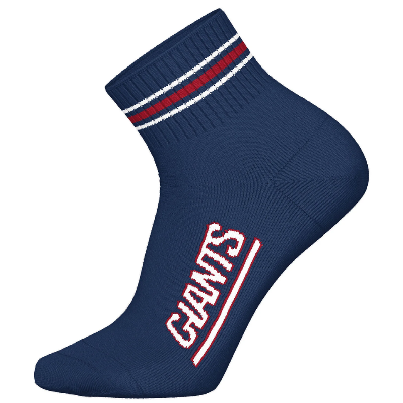 NFL New York Giants 3-Pack Soft Cotton Quarter Socks | 43/46 White/Red/Blue