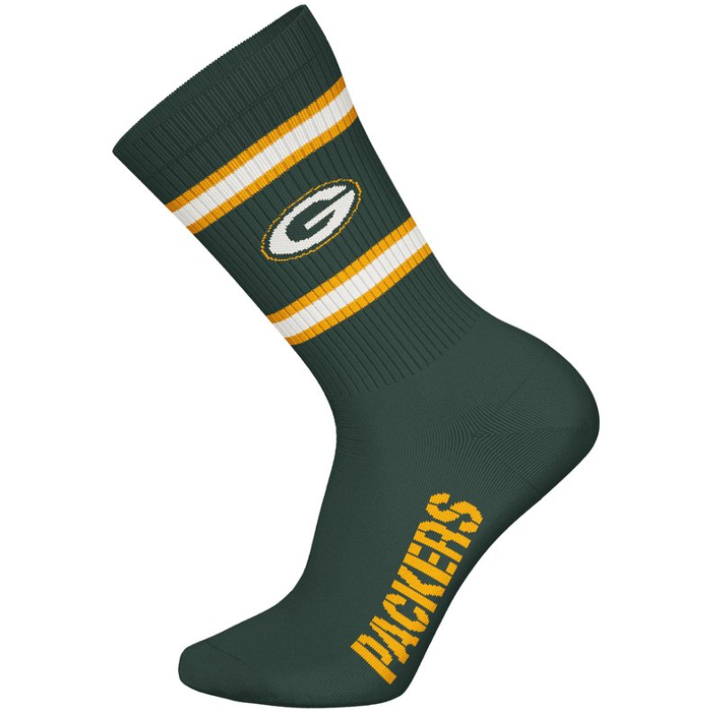 NFL Green Bay Packers 3-Pack Soft Cotton Crew Socks