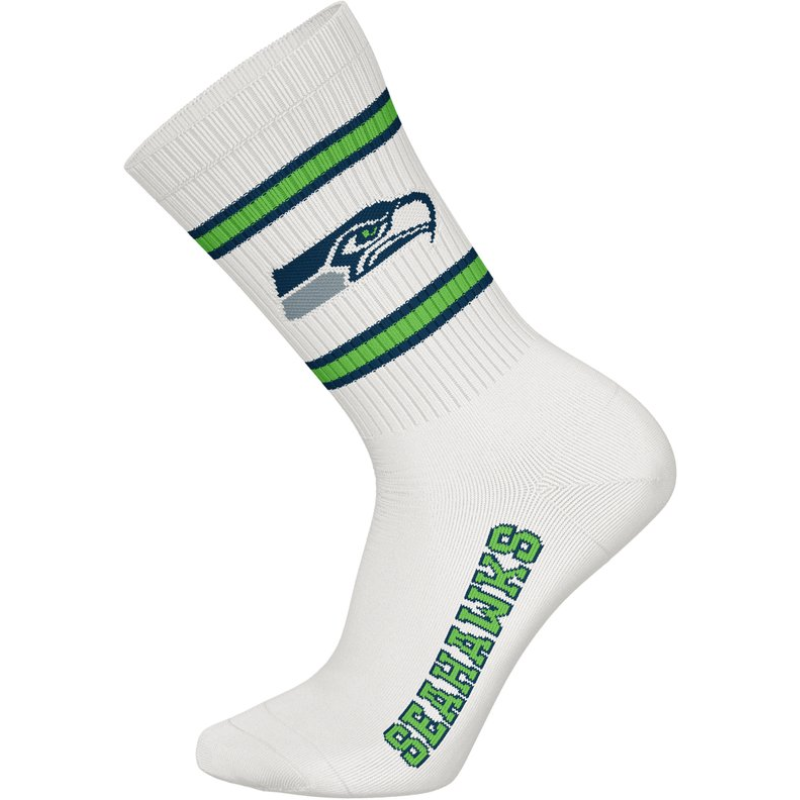 NFL Seattle Seahawks 3-Pack Soft Cotton Crew Socks | 43/46 Navy/White/Green
