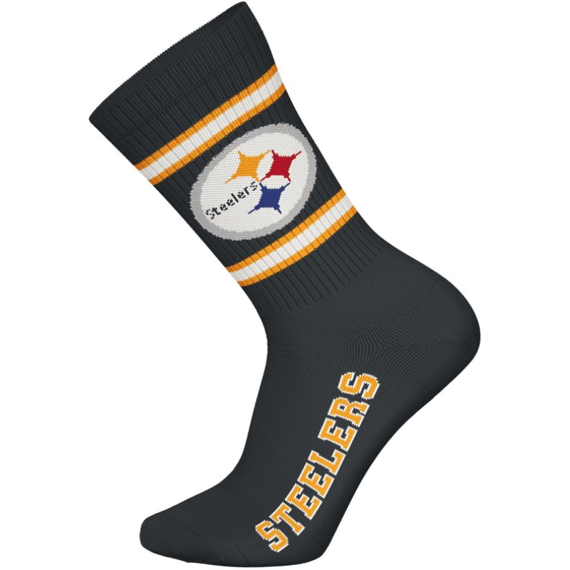 NFL Pittsburgh Steelers 3-Pack Soft Cotton Crew Socks