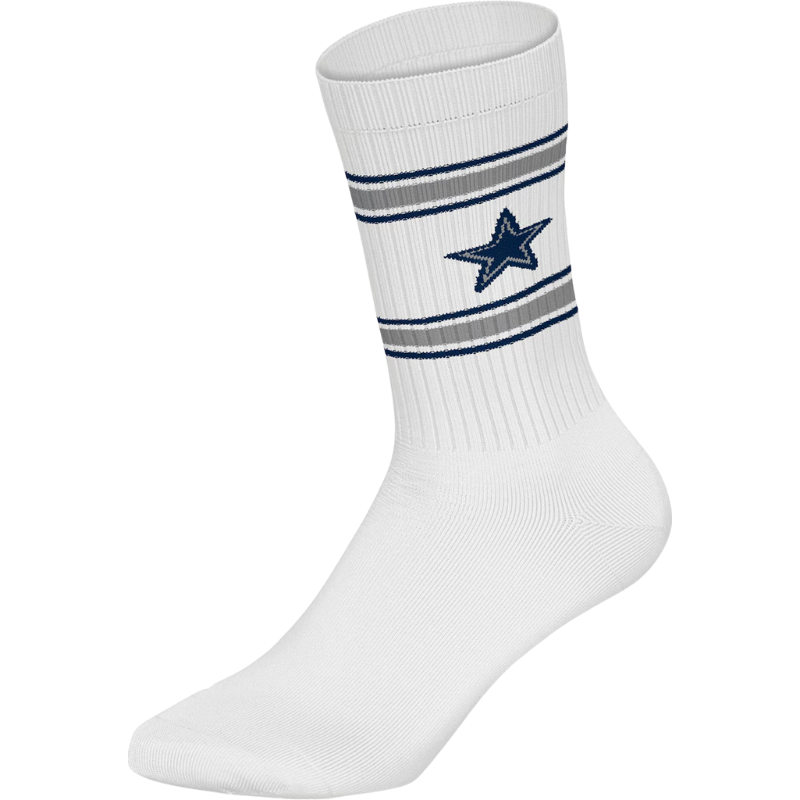 NFL Dallas Cowboys 3-Pack Soft Cotton Crew Socks | 43/46 White/Blue/Grey