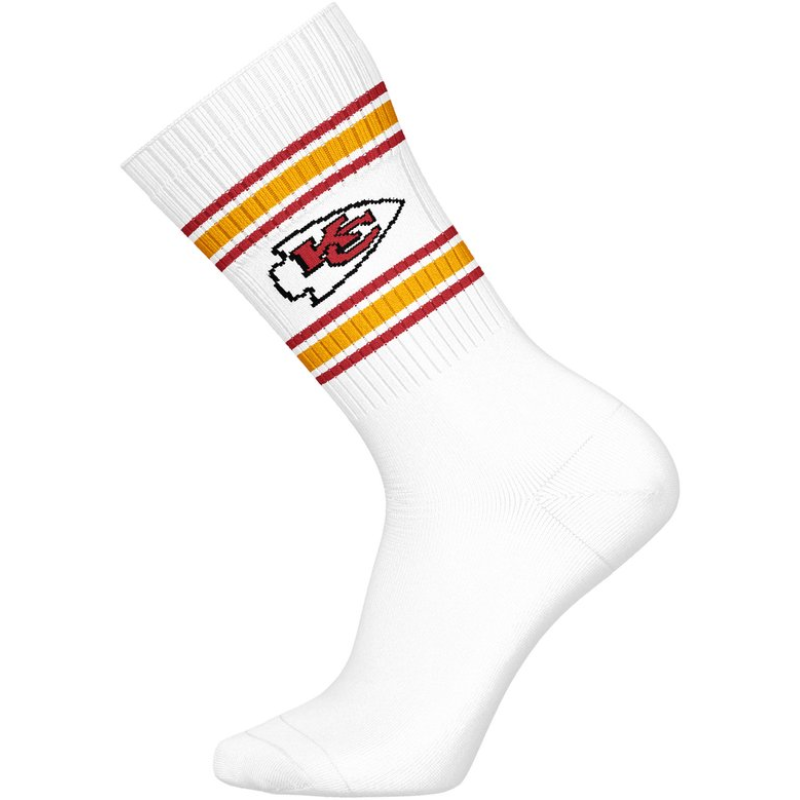 NFL Kansas City Chiefs 3-Pack Soft Cotton Crew Socks | 35/38 Red/White/Black