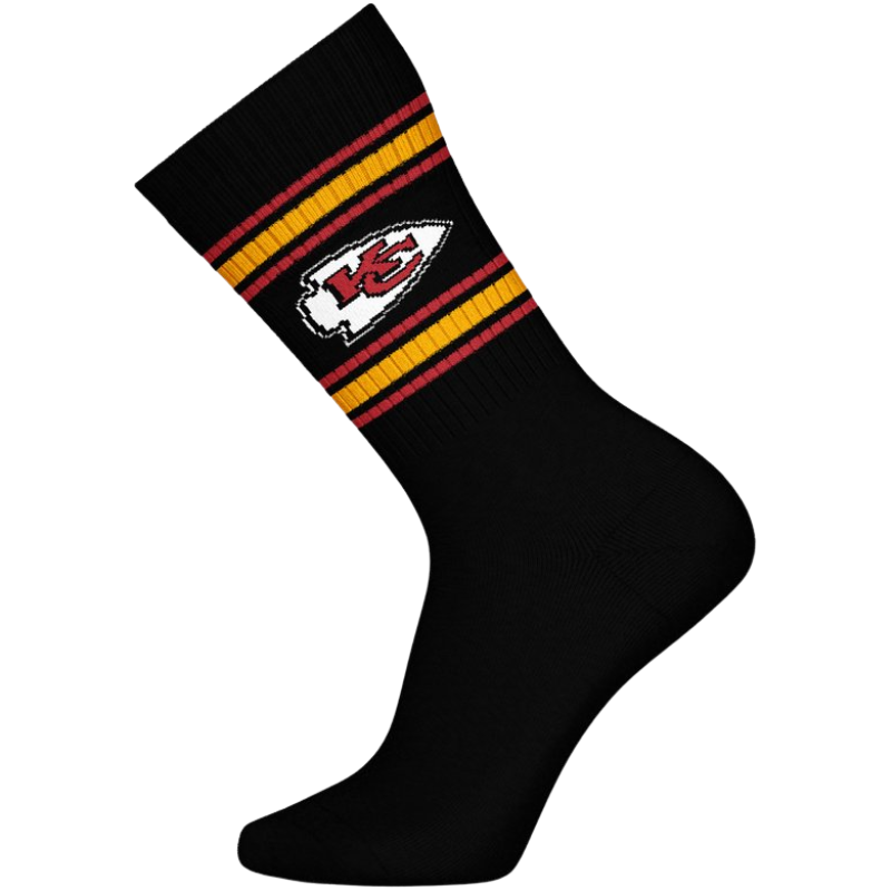 NFL Kansas City Chiefs 3-Pack Soft Cotton Crew Socks | 35/38 Red/White/Black
