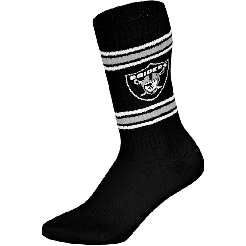 NFL Las Vegas Raiders 3-Pack Soft Cotton Crew Socks | 39/42 White/Grey/Black