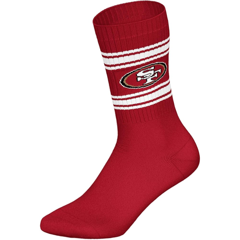 NFL San Francisco 49ers 3-Pack Soft Cotton Crew Socks