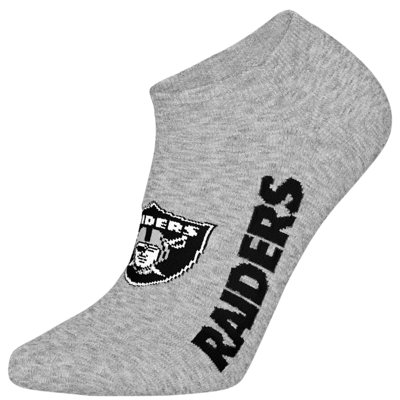 NFL Las Vegas Raiders 3-Pack Soft Cotton Sneaker Socks | 43/46 White/Grey/Black