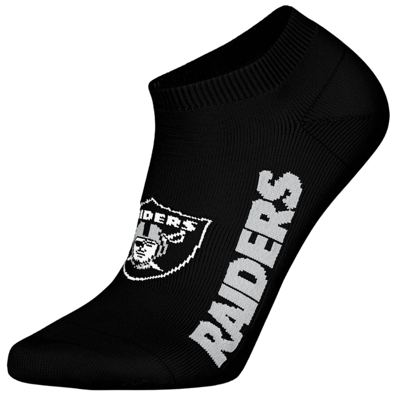 NFL Las Vegas Raiders 3-Pack Soft Cotton Sneaker Socks | 43/46 White/Grey/Black