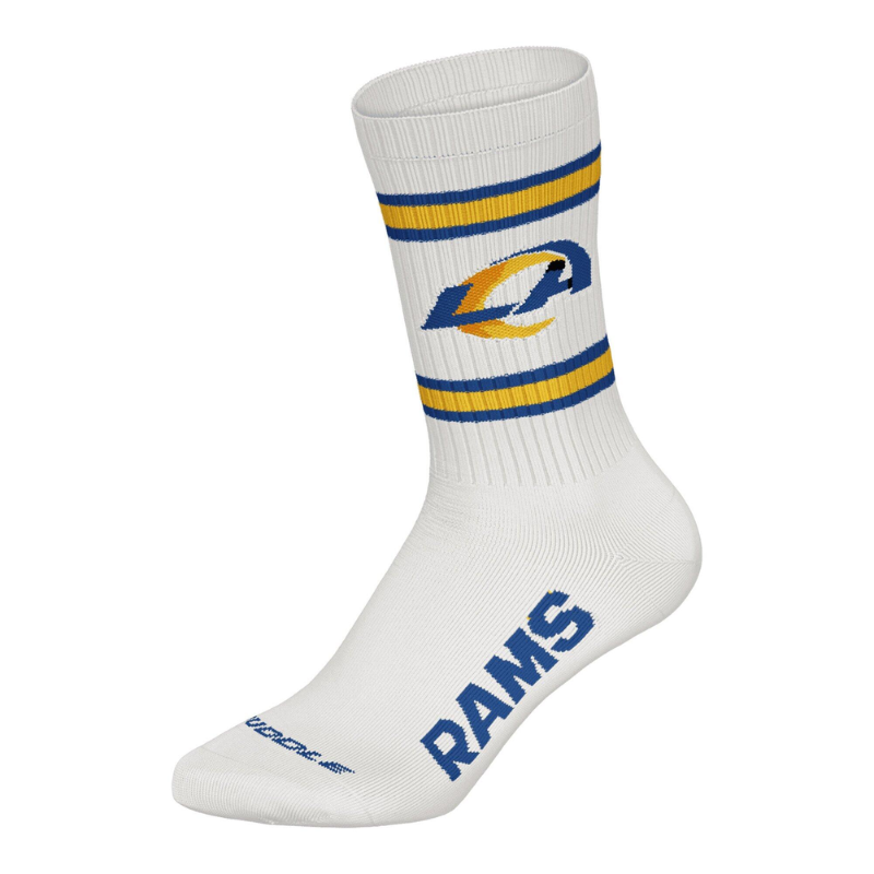 NFL Los Angeles Rams 3pk Huddle Crew Socks 43/46 Blu/Wht/Blk