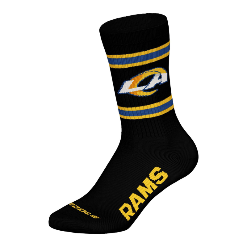 NFL Los Angeles Rams 3pk Huddle Crew Socks 43/46 Blu/Wht/Blk