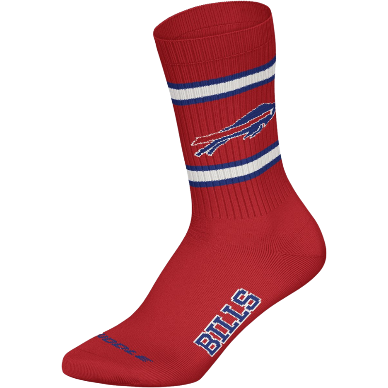 NFL Huddle 3pk Crew Socks 39/42 Buffalo Bills