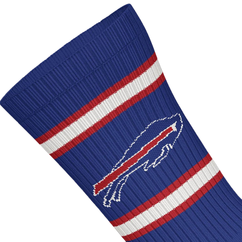 NFL Huddle 3pk Crew Socks 39/42 Buffalo Bills