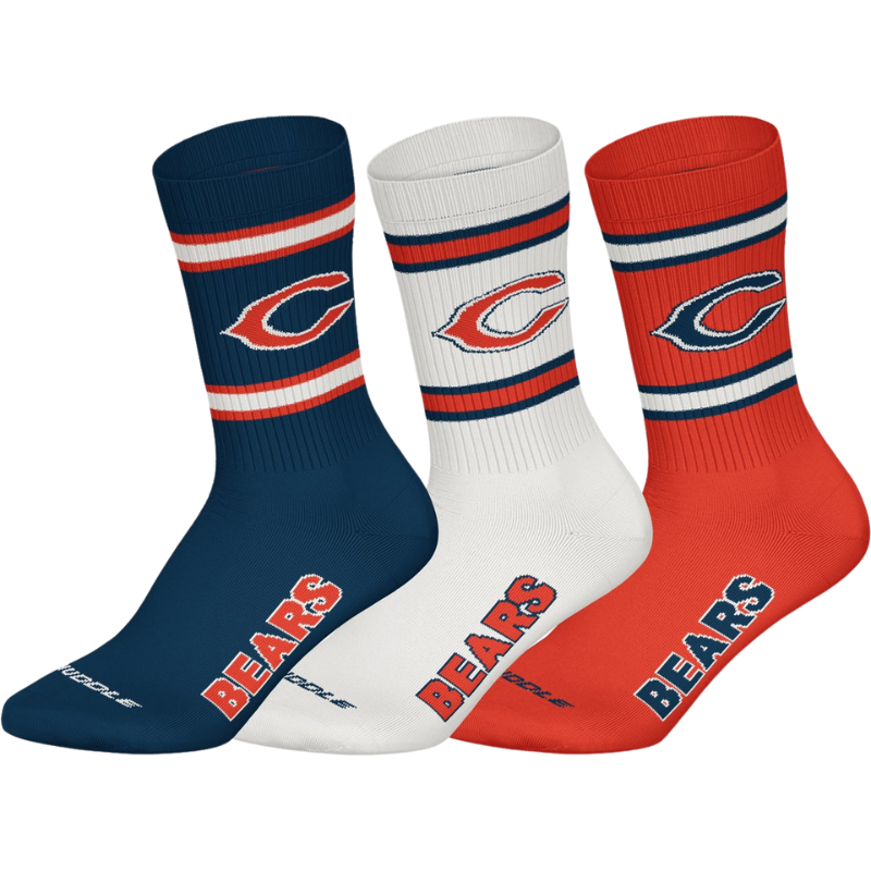 Nfl Pattern Socks NFL Huddle 3pk Crew Socks 43/46 Chicago Bears