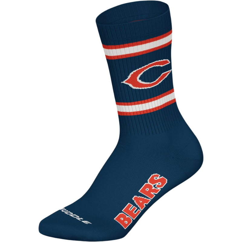 NFL Huddle 3pk Crew Socks 43/46 Chicago Bears