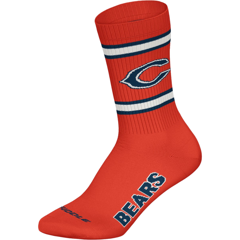 NFL Huddle 3pk Crew Socks 43/46 Chicago Bears