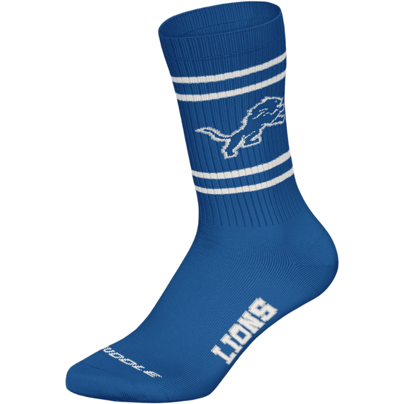 NFL Huddle 3pk Crew Socks 39/42 Detroit Lions