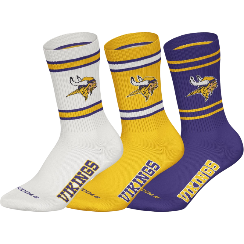 NFL Huddle 3pk Crew Socks