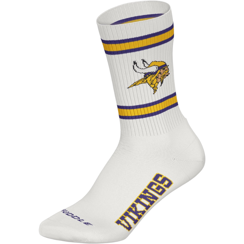 NFL Huddle 3pk Crew Socks 39/42 Minnesota Vikings