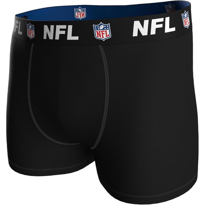 NFL Shield Logo 3-Pack 95% Cotton Boxers | Size M Black