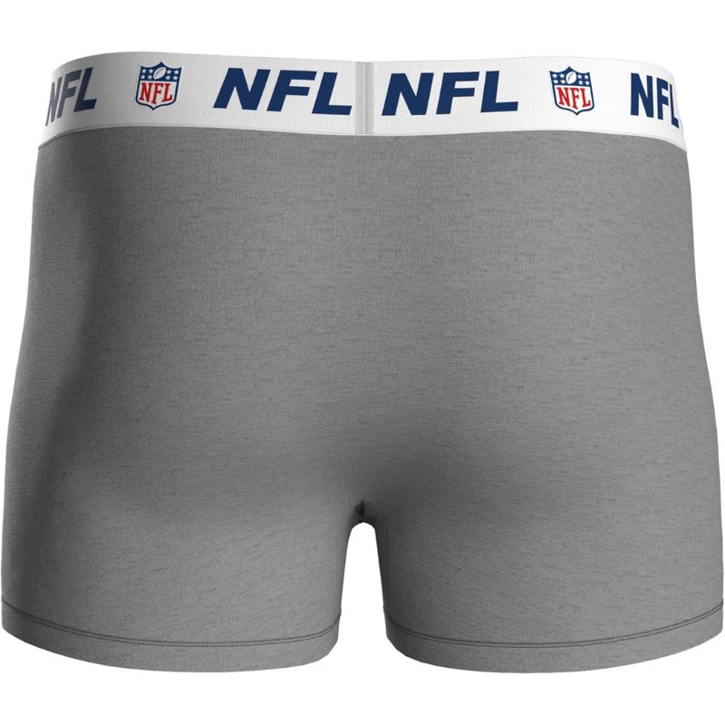 NFL Shield Logo 3-Pack 95% Cotton Boxers | Blue/Grey/Black Size XXL