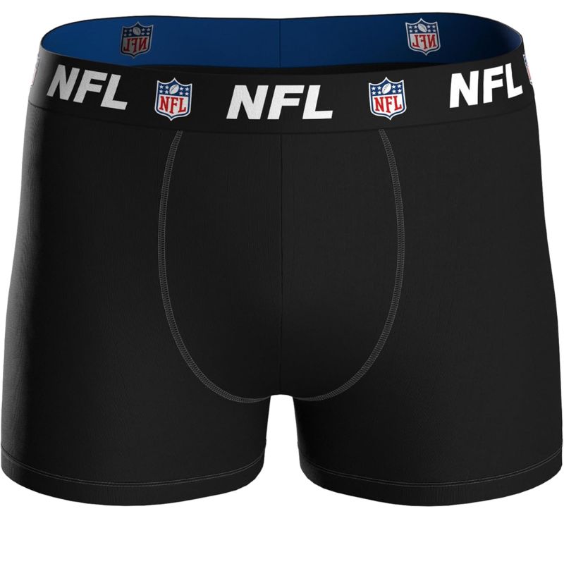 NFL Shield Logo 3-Pack 95% Cotton Boxers | Blue/Grey/Black Size XXL