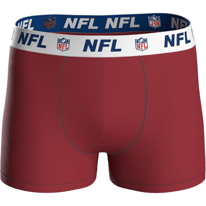 NFL Shield Logo 3-Pack 95% Cotton Boxers | Navy/Red/Black Size XXL