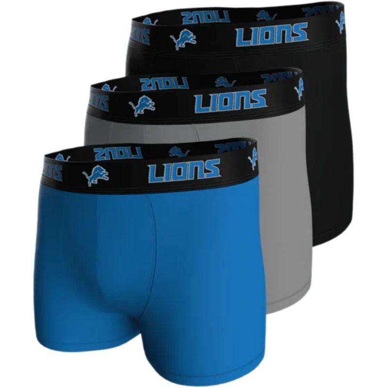 NFL Team Logo 3-Pack 95% Cotton Boxers