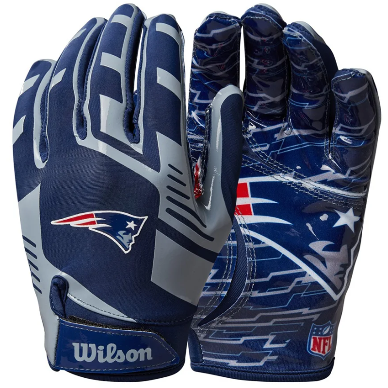 Wilson Youth NFL Stretch Fit Gloves Team New England Patriots
