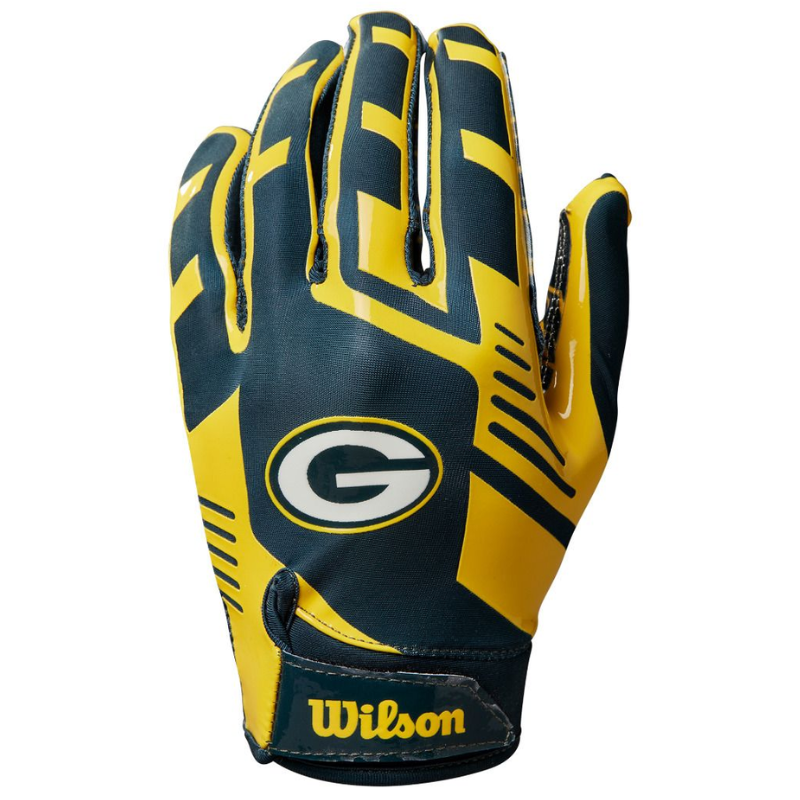 Wilson Youth NFL Stretch Fit Gloves Team Green Bay Packers