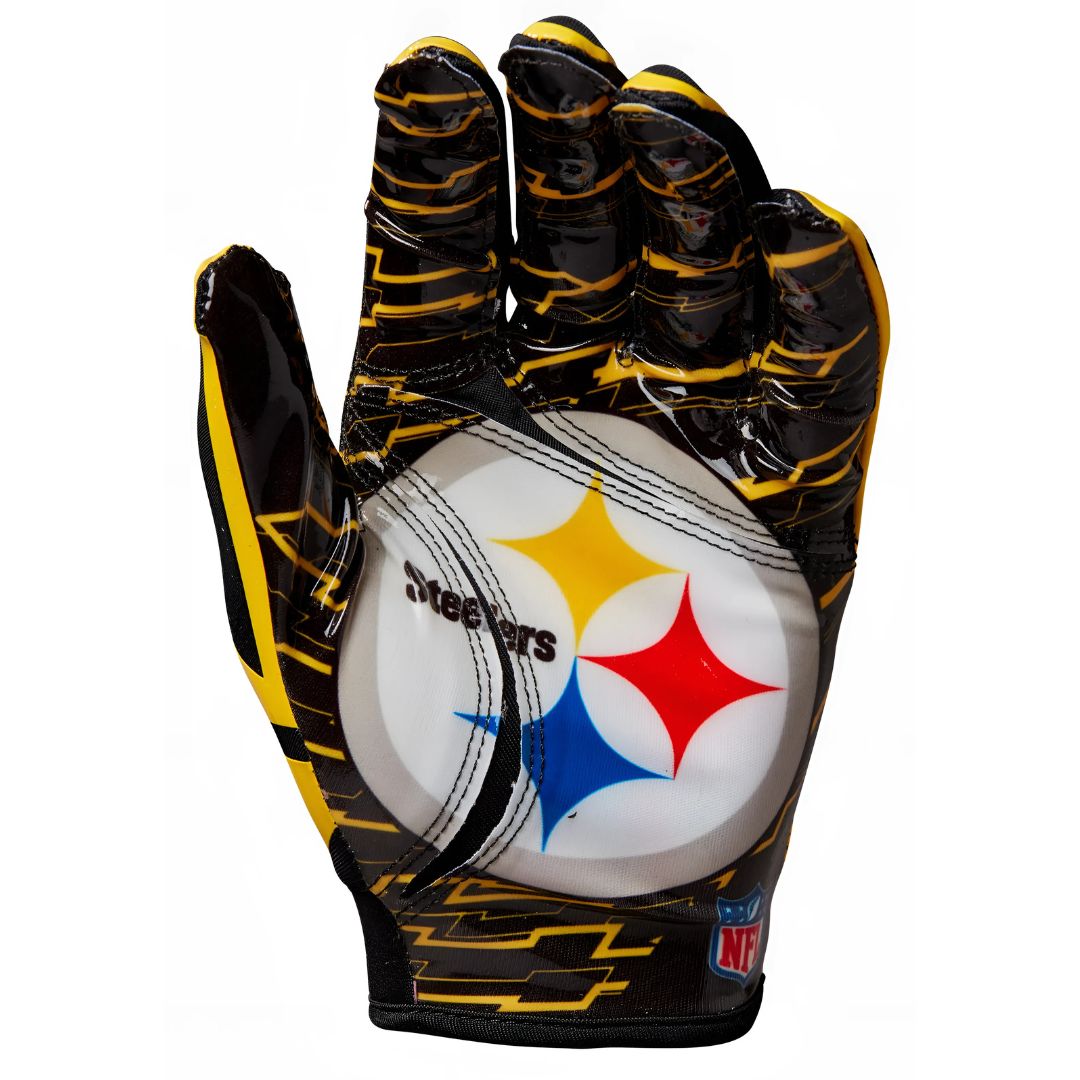 Wilson Adult NFL Stretch Fit Gloves Team Pittsburgh Steelers