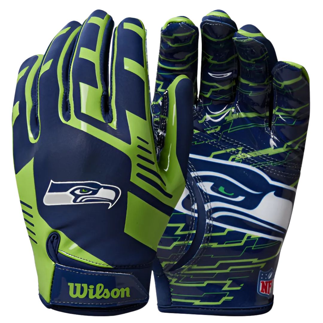 Wilson Adult NFL Stretch Fit Gloves Team Seattle Seahawks