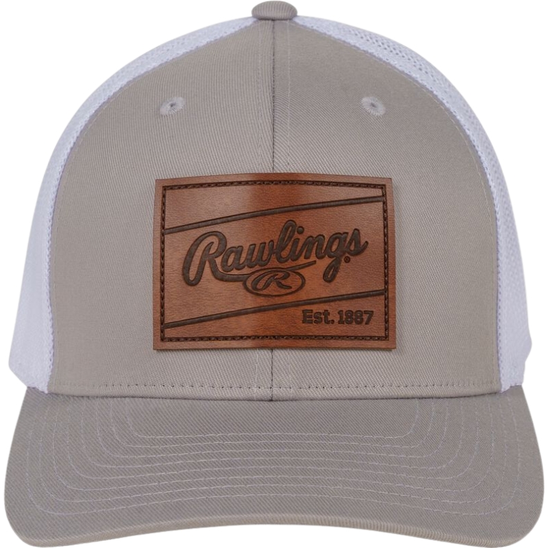 Rawlings RWHLP Leather Patch Hat Color Grey