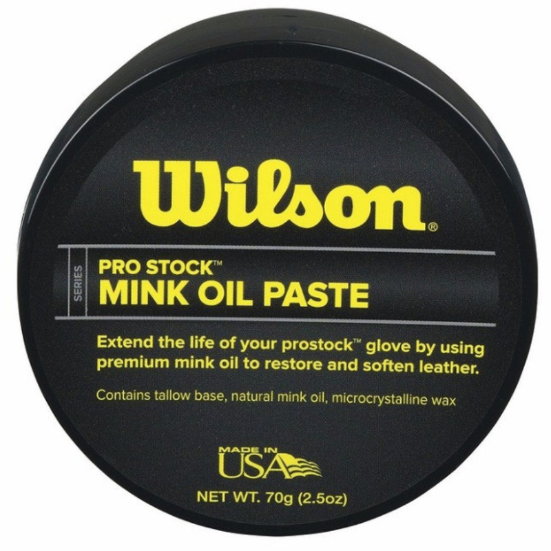 Wilson Pro Stock Mink Oil Paste | Leather Conditioner Baseball Softball Glove Care Treatment