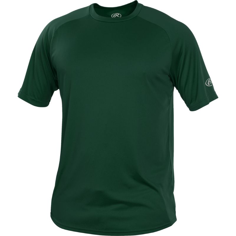 Rawlings YRTT Crew Neck Short Sleeve Youth XL Dark Green