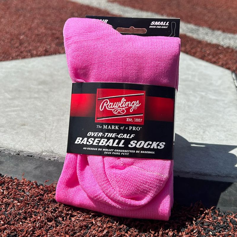 Rawlings Baseball Socks (2 Pair) M Pink