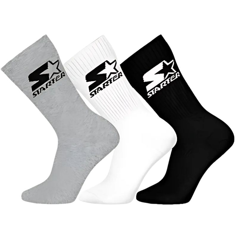 Starting Point Socks Starter 3pk Crew Socks (45) 39/42 Grey/White/Black