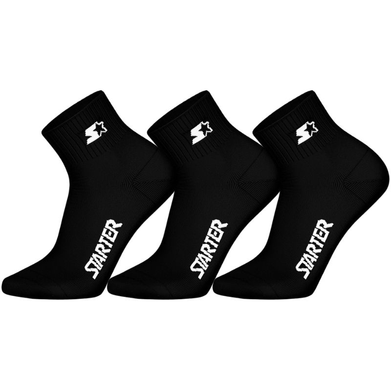 Starter 3pk Quarter Socks (46) 35/38 Black