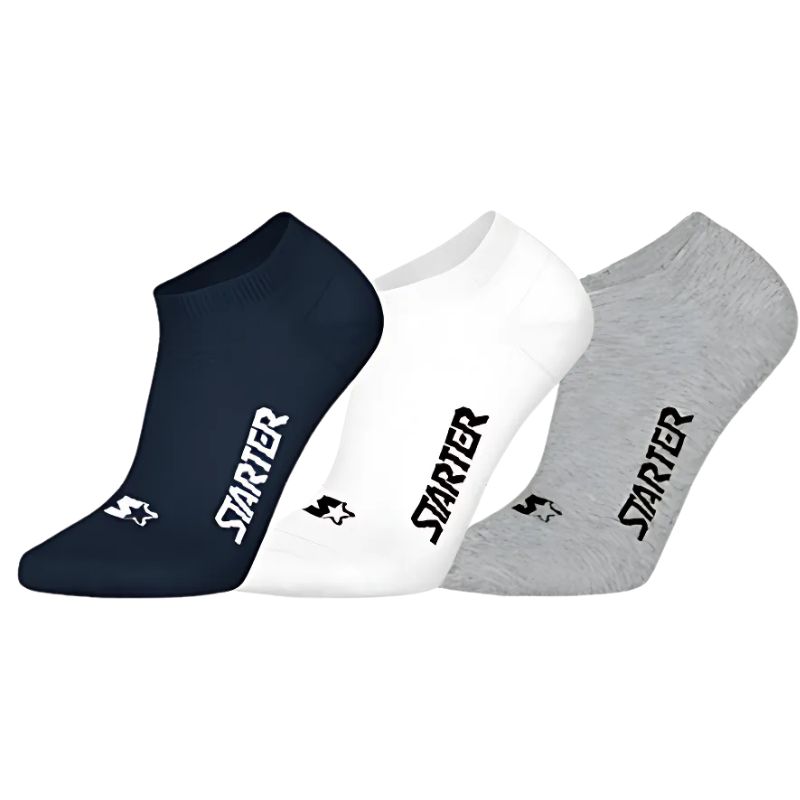 Starter 3pk Sneaker Socks (47) 35/38 Navy/White/Grey