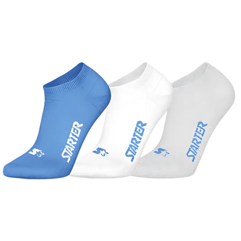 Starter 3pk Sneaker Socks (47) 35/38 Sky/White/Grey