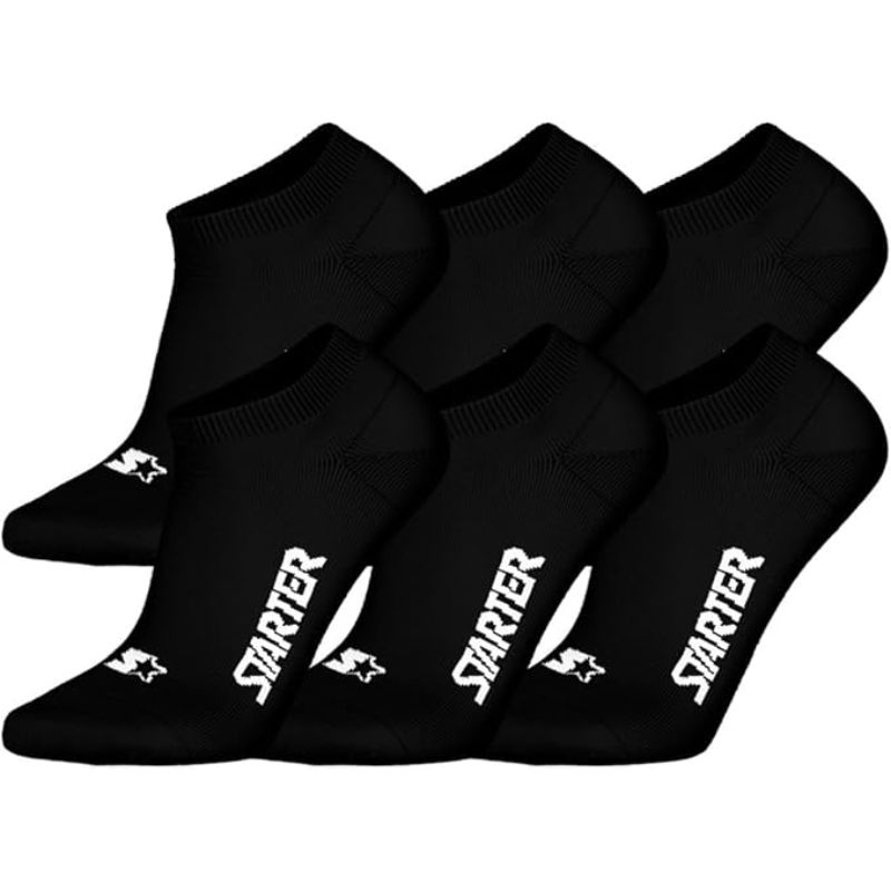 Starting Point Socks Starter 6pk Sneaker Socks (67) 43/46 Black