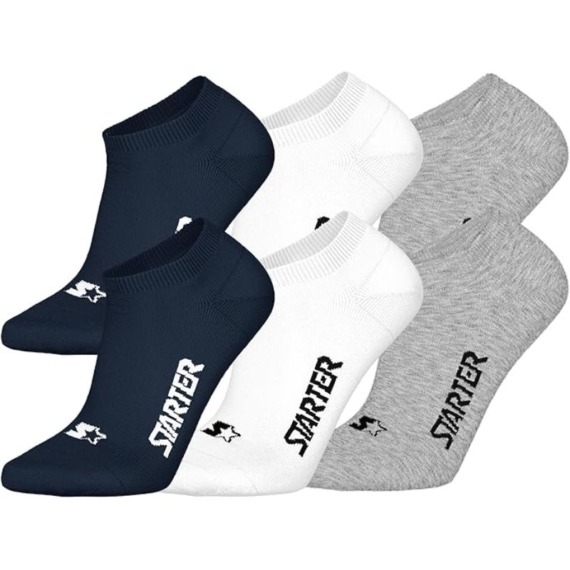 Starter 6pk Sneaker Socks (67) 43/46 Navy/White/Grey