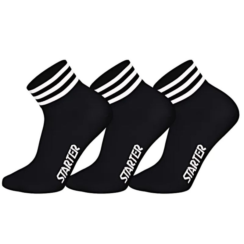 Starting Point Socks Starter 3pk Quarter Socks (68) 43/46 Black