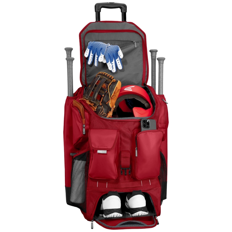 Easton Five Tool Phenom Wheeled Bag Color Red