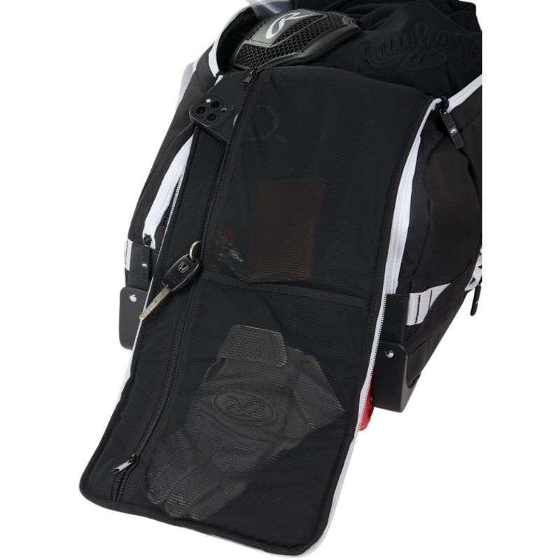 Rawlings YADI2 Wheeled Equipment Bag (Catcher) Color Black