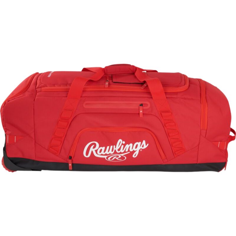 Rawlings YADI2 Wheeled Equipment Bag (Catcher) Color Scarlet