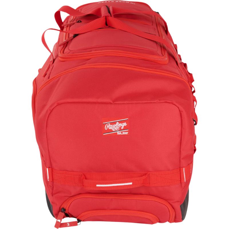 Rawlings YADI2 Wheeled Equipment Bag (Catcher) Color Scarlet