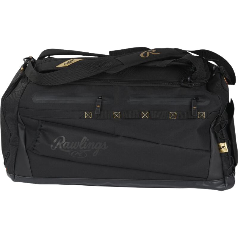 Rawlings GCDUF Gold Collection Duffel Bag Black | with Glove Compartment & Bat Sleeve
